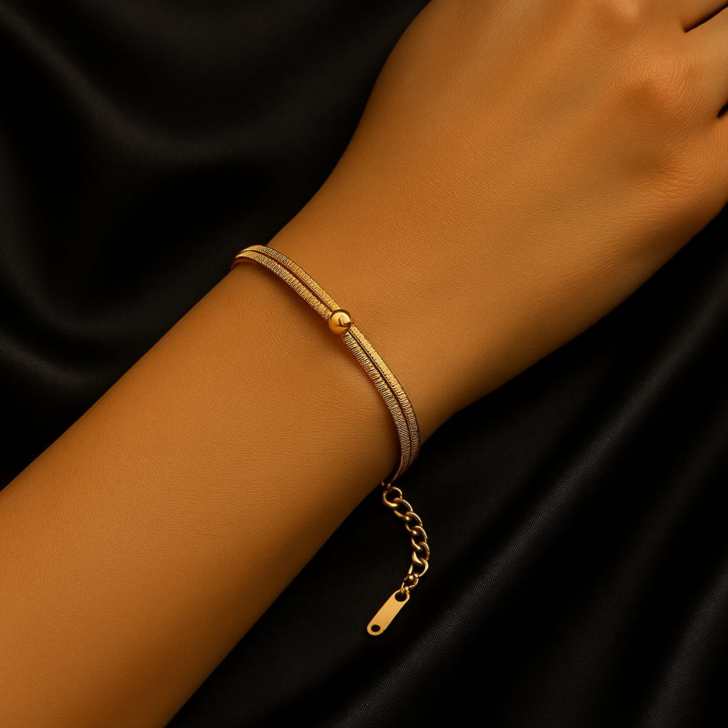 Luxury golden - Plated Women`s Bracelet