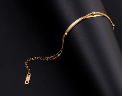 Luxury golden - Plated Women`s Bracelet