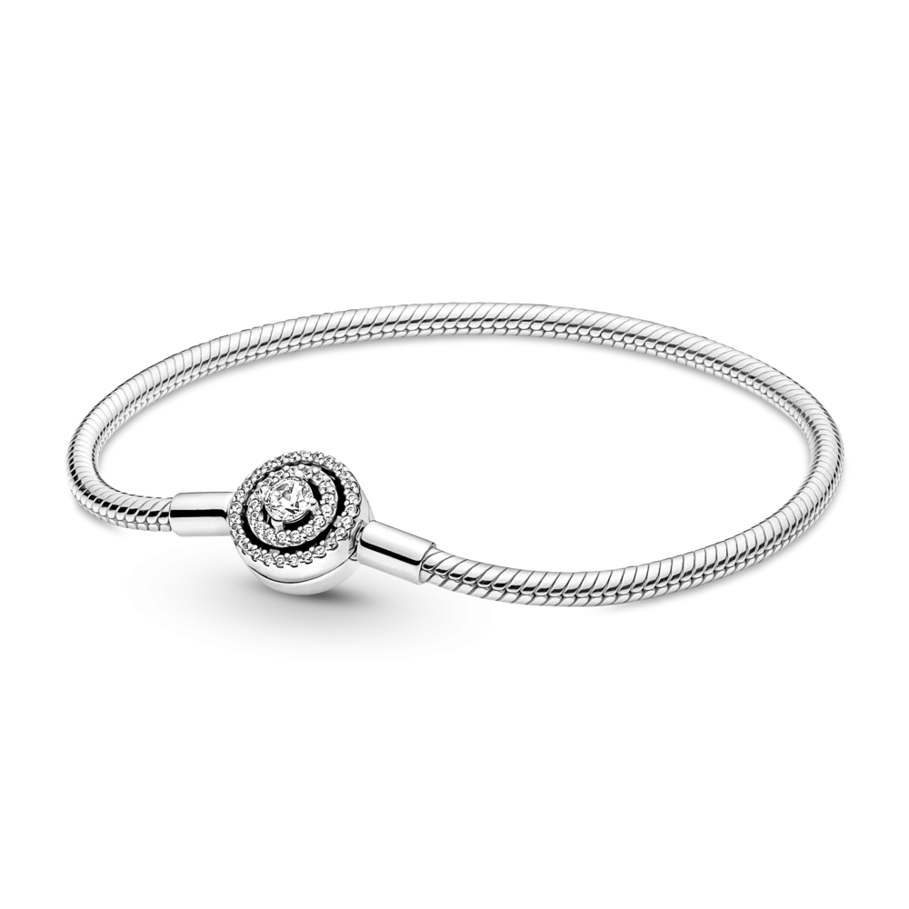pandora/ luxury Silver Spiral Charm Bracelet
