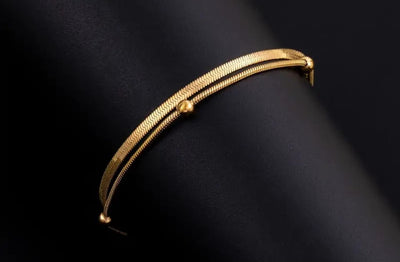 Luxury golden - Plated Women`s Bracelet